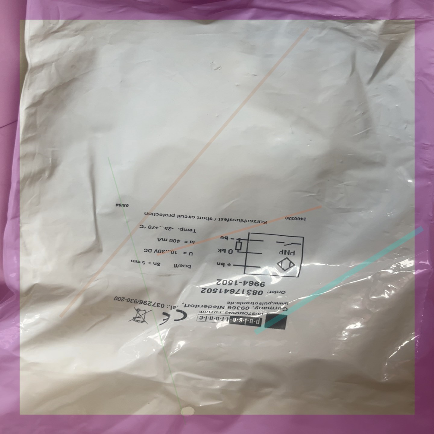 波尔索接近开关,型号9964-1502,PNP类型