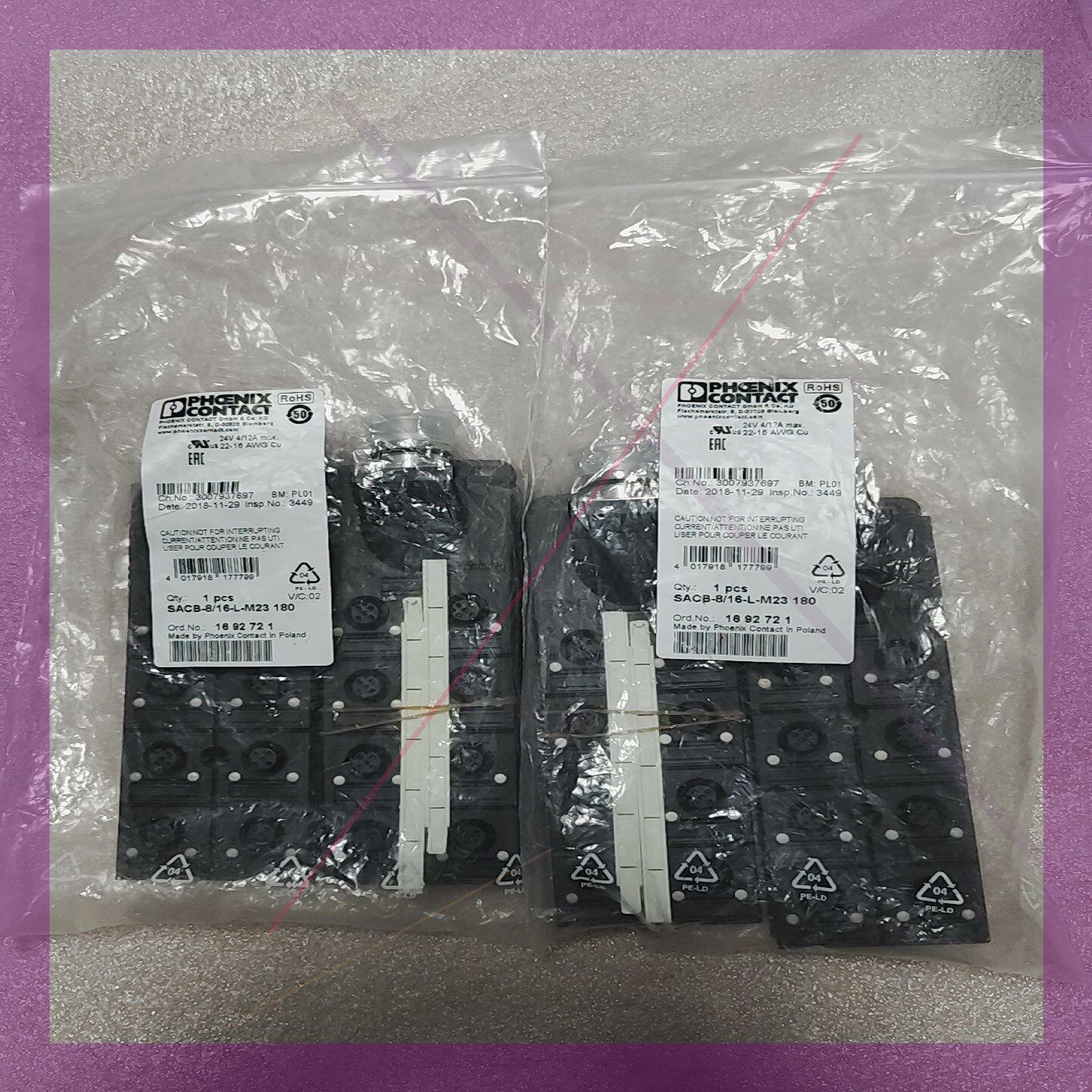 菲尼克斯SACB-8/16-L-M23 180 16