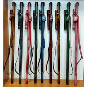 高档奢侈品擦色牛皮台球杆包软包桌球杆筒九球球杆袋便携单杆套