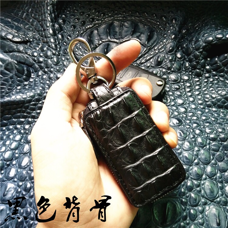 真正鳄鱼皮汽车钥匙包多功能通用