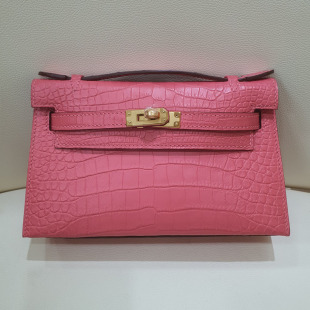 2025新款一代mini凯莉包雾面鳄鱼皮手提包真皮女包凯丽包22号