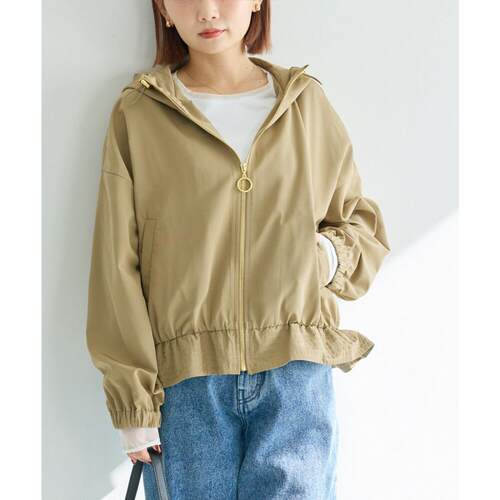 外贸日单 万元贵牌 两色入 春季新品 喇叭下摆连帽登山派克外套