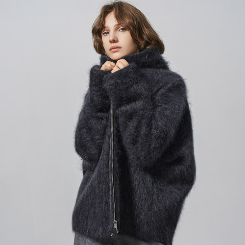 GHJOD羊毛羊绒拉绒保暖针织外套