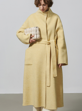 GHJOD studio 重磅稀有秘鲁“软黄金”羊驼苏力羊绒慵懒廓形大衣