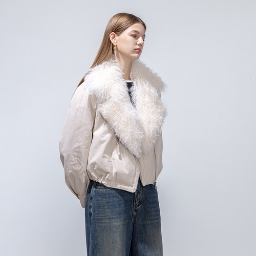 GHJOD白鹅绒羽绒服皮草派克外套