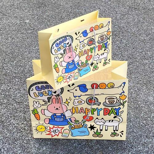 礼品手提纸袋儿童生日布置装饰