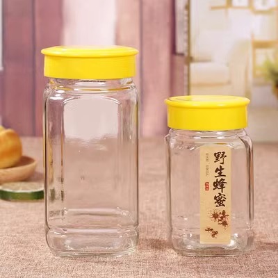 加厚密封罐包邮蜂蜜瓶玻璃瓶一斤2斤装食品罐罐头果酱瓶辣椒酱瓶