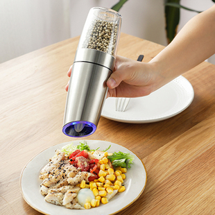 grinde 胡椒芝麻花椒海鹽干玫瑰電動感應研磨器廚房研磨瓶pepper