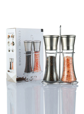 304不锈钢手动胡椒研磨器花椒香料研磨成粉调料瓶Pepper Grinder