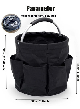 可折叠工具篮多功能手提储物篮宝宝奶粉尿不湿收纳袋便携野餐包