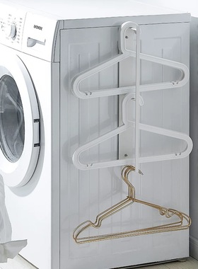 白色衣架收纳架免打孔衣架整理架吊柜整理架hanger storage rack