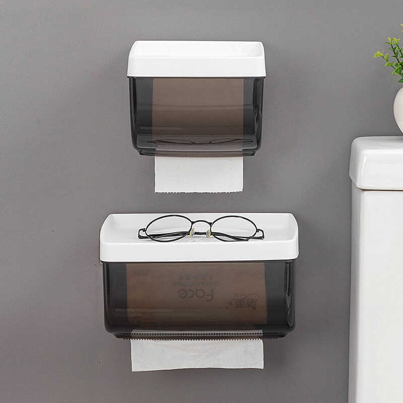 壁挂式免打孔防水厕所浴室纸筒