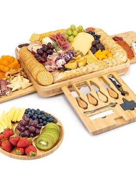 创意餐具菜板水果托盘西餐牛排奶酪芝士砧板带刀套装cheese board