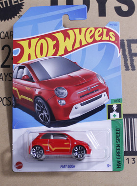 144号 FIAT 500e 菲亚特 红色美泰风火轮HW GREEN SPEED系列2023