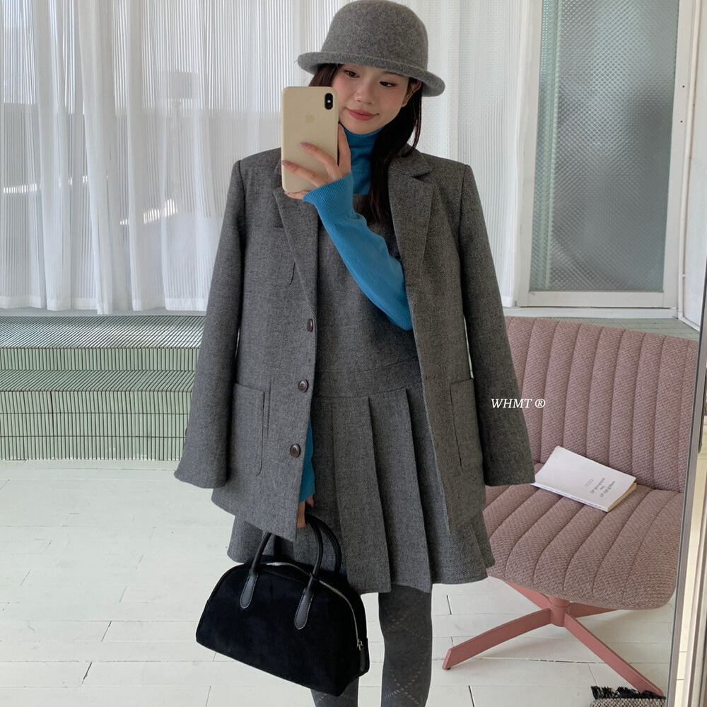 RS.WHMT正品羽绒连衣裙套装女