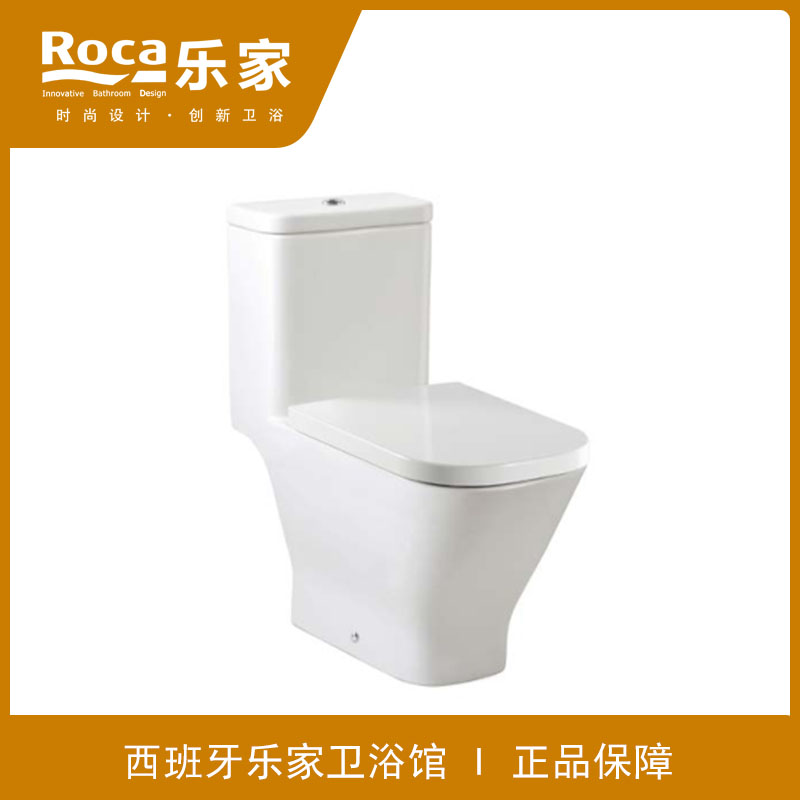 ROCA乐家 盖普连体式马桶34947L00C直冲式可墙排座便器陶瓷