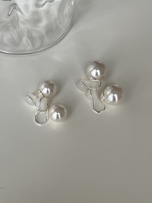 耳夹极简高级质感正圆珍珠