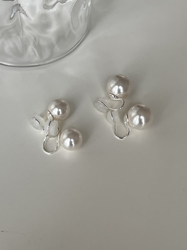 耳夹极简高级质感正圆珍珠