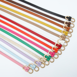 装 新款 百搭黄绿天蓝粉金色连衣裙服装 细腰带 饰搭配皮带女 女韩版