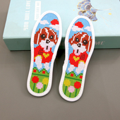 4岁宝宝手工刺绣儿童十字绣鞋 垫透气吸汗防臭送针线半成品