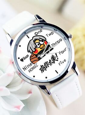 2024蔡徐坤KUN鸡你太美恶搞坤坤太美防水休闲手表男女学生表生日