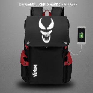 2025VENOM毒液书包cos漫威蜘蛛侠反派男女学生双肩包电脑包休闲旅