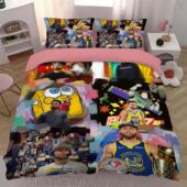 2024新款 体育风被套四件套床单3件套库里篮球主题卧室