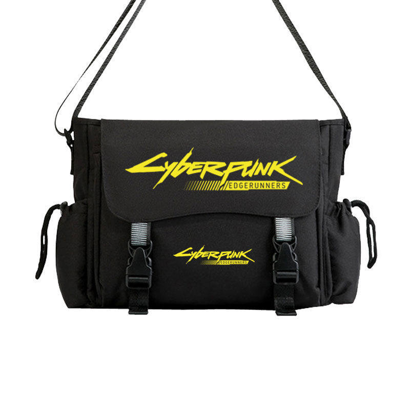 2025赛博朋克斜挎包边缘行者2077联名周边学生包男女路西单肩包背