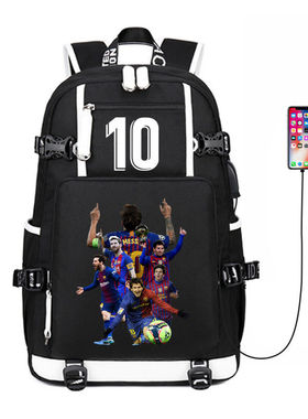 2024Messi梅西印花双肩包初中生书包学生运动足球训练包背包大容