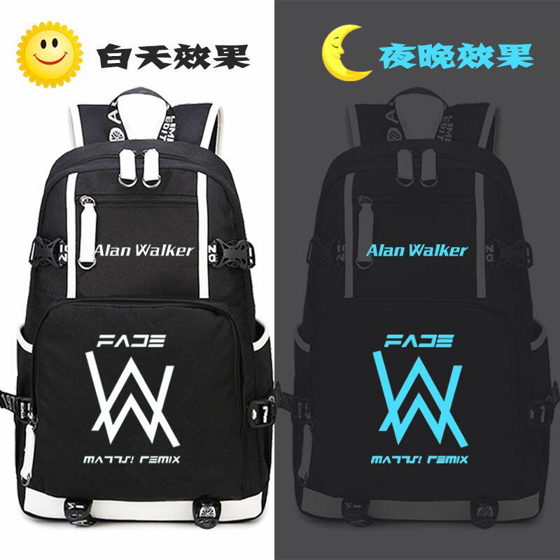 2024Alan Walker艾伦沃克书包faded同款学生双肩背包男韩版周边电