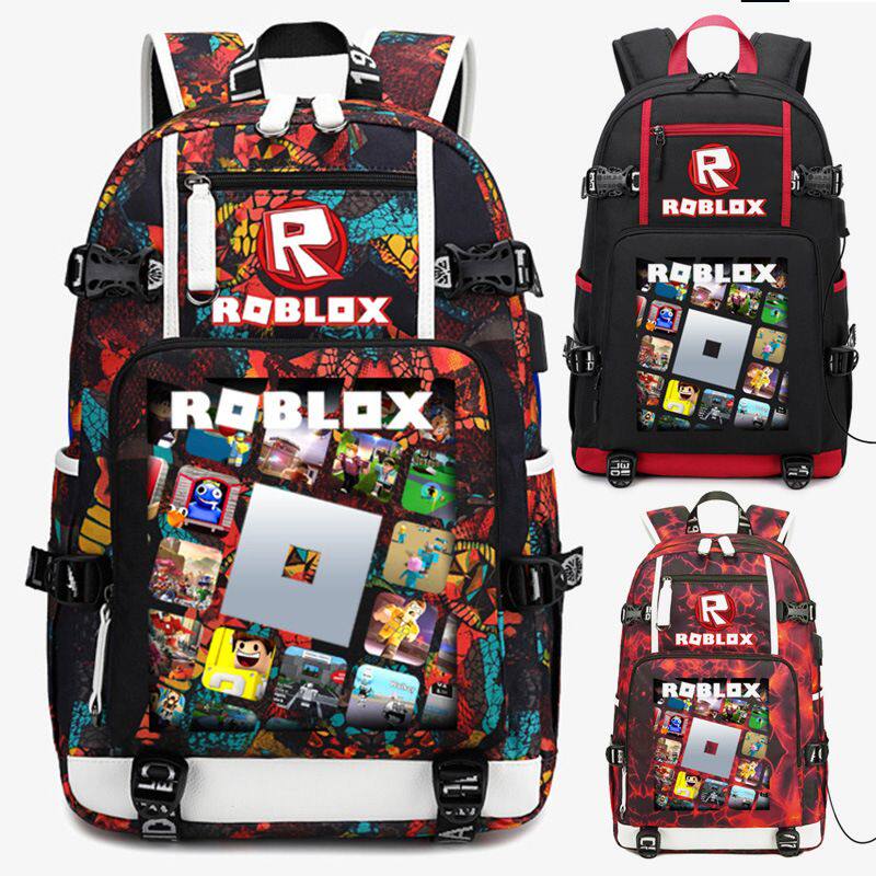 2024跨境Roblox学生书包韩版中小学生背包ins风时尚潮流帆布双肩