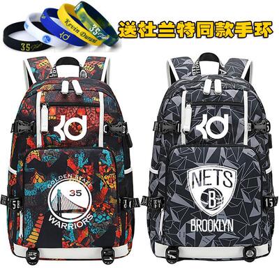 2024勇士队篮网KD杜兰特双肩包DURANT背包学生书包男NBA球星篮球