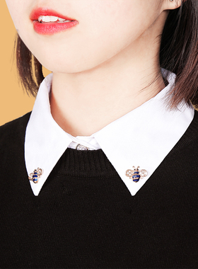 配毛衣装饰假领子女百搭假领假衬衫领子多功能衬衣假领高档假衣领