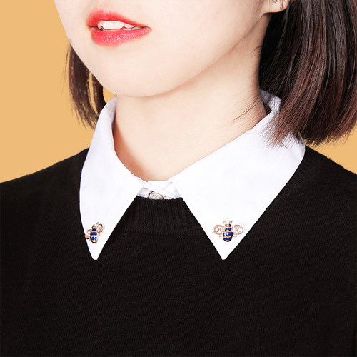 配毛衣百搭风多功能秋冬假领子