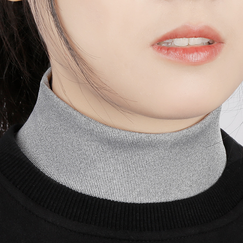 秋冬新款纯色半高领假领女士百搭