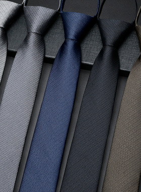 男士黑色领带拉链式免打结正装韩版潮高端窄休闲日系灰色学生领带