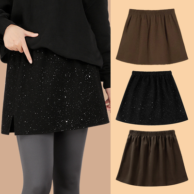 高级感秋冬季屁帘女鲨鱼裤遮挡裙