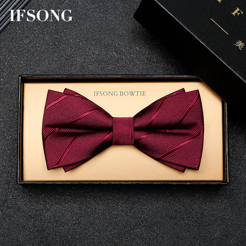 订婚结婚男士领结高端定制纯色系