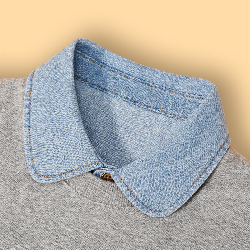 牛仔浅蓝假领子女多功能配毛衣百搭假衣领衬衫假领秋冬时尚娃娃领