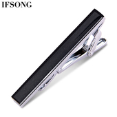 男士 正装 商务黑色立体时尚 IFSONG简约古典花纹领带夹 别针礼盒装