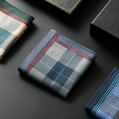 纯棉男士 手绢随身小方巾生日礼物老人用 手帕吸水擦汗高端复古老式