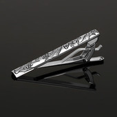 男士 领带夹简约银色商务领带配饰送礼定制logo高级感别针结婚针扣