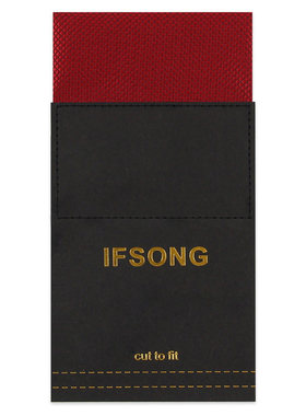IFSONG正装免折叠口袋巾红色