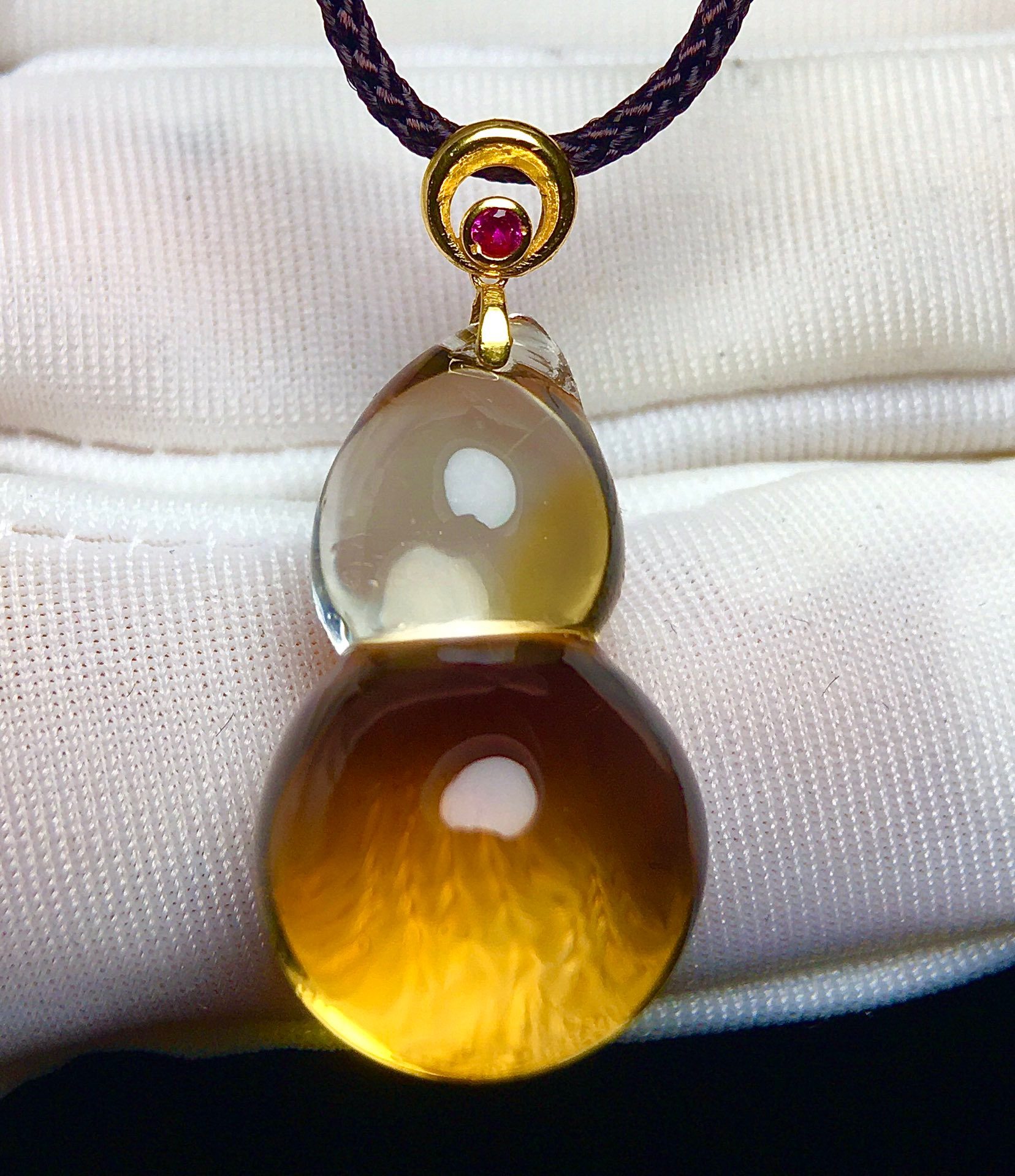 正品天然黄水晶葫芦吊坠18k金项链男女款毛衣链挂件饰品礼物送礼,饰品/流行首饰/时尚饰品新,颈饰,淘宝优惠券,粉丝福利购,淘宝优惠卷