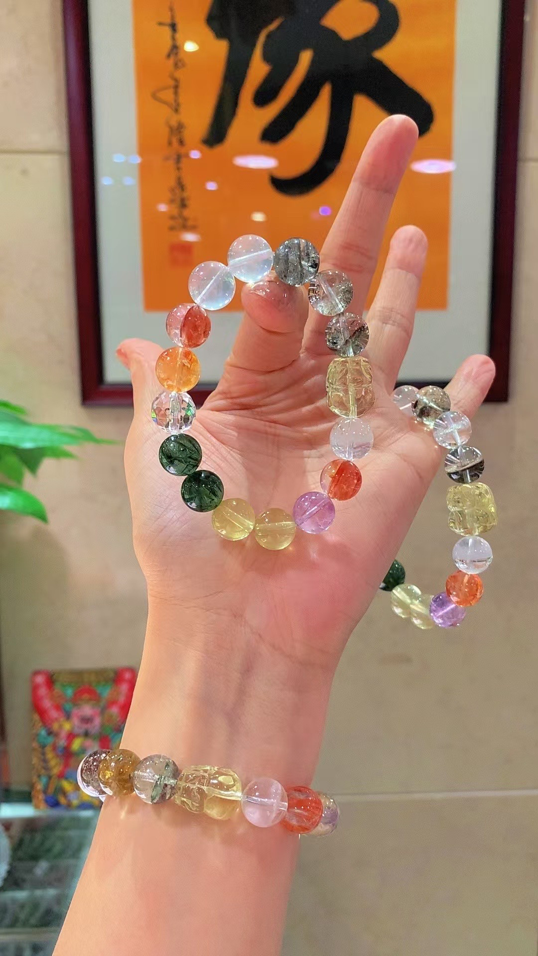 寅泽正品天然多宝水晶手链手串女款单圈水晶手串饰品礼物送女友闺