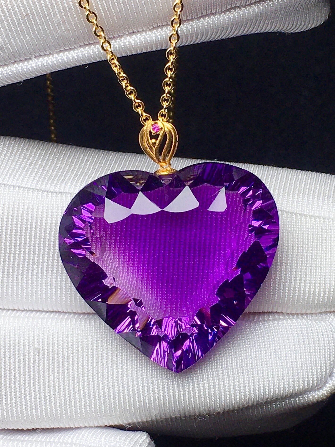 正品天然乌拉圭紫水晶18k金吊坠项链男女款毛衣链挂件饰品礼物,饰品/流行首饰/时尚饰品新,颈饰,淘宝优惠券,粉丝福利购,淘宝优惠卷