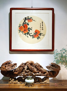 葫芦紫藤纯手绘真迹餐厅装饰国画