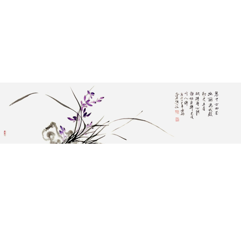 国画兰花字画书画纯手绘真迹客厅装饰画写意花鸟画定制挂画框代画