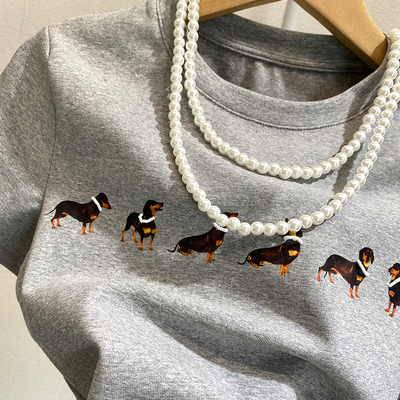 Jennie金珍妮同款！短袖T恤+项链