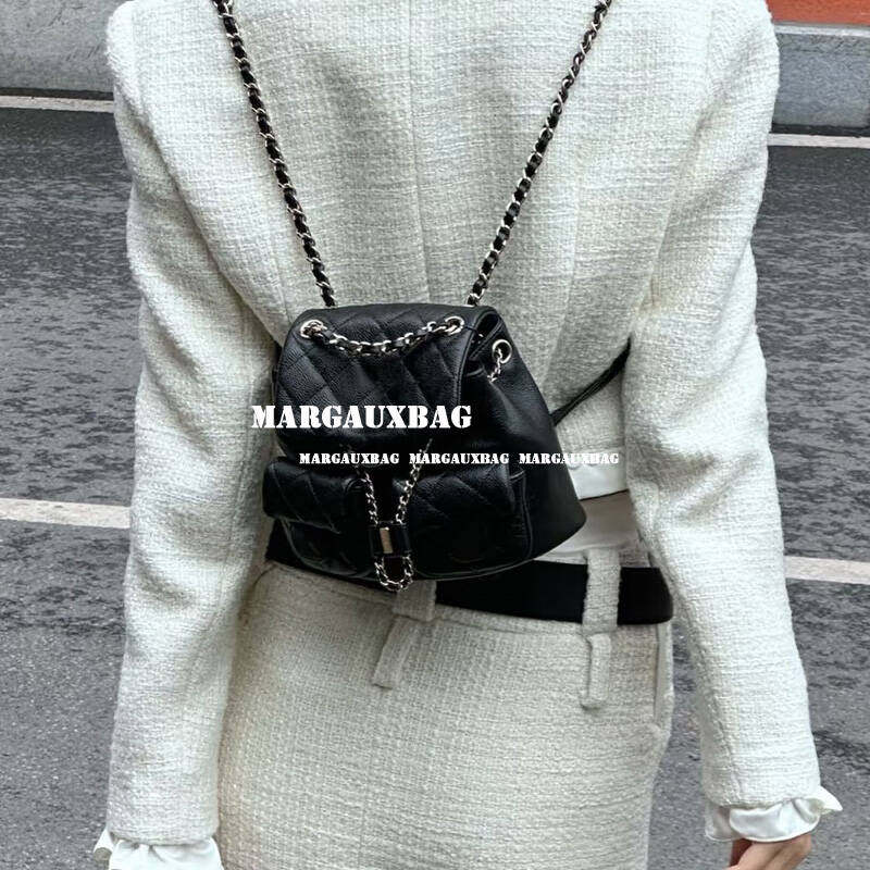 小香风24A头层牛皮鱼子酱纹青蛙包DUMA双肩包斜挎包手提包三用包